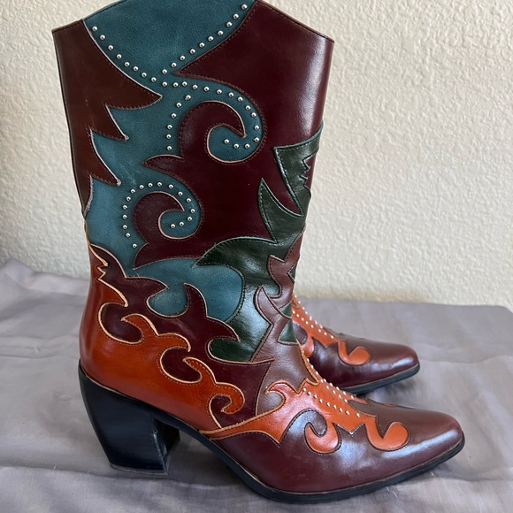 Jeffrey Campbell Saddle Up Western Pull On Boots 9 SOLD OUT - Picture 4 of 12